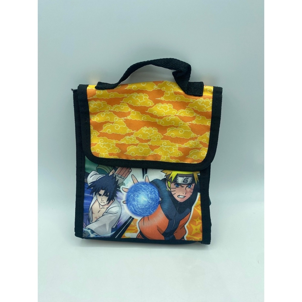 Naruto Shippuden Bioworld Insulated Lunch‎ Bag Naruto Sasuke Orange Cloud Anime